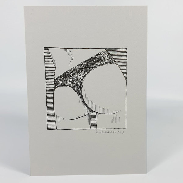 Erotische risoprint Butt new grey
